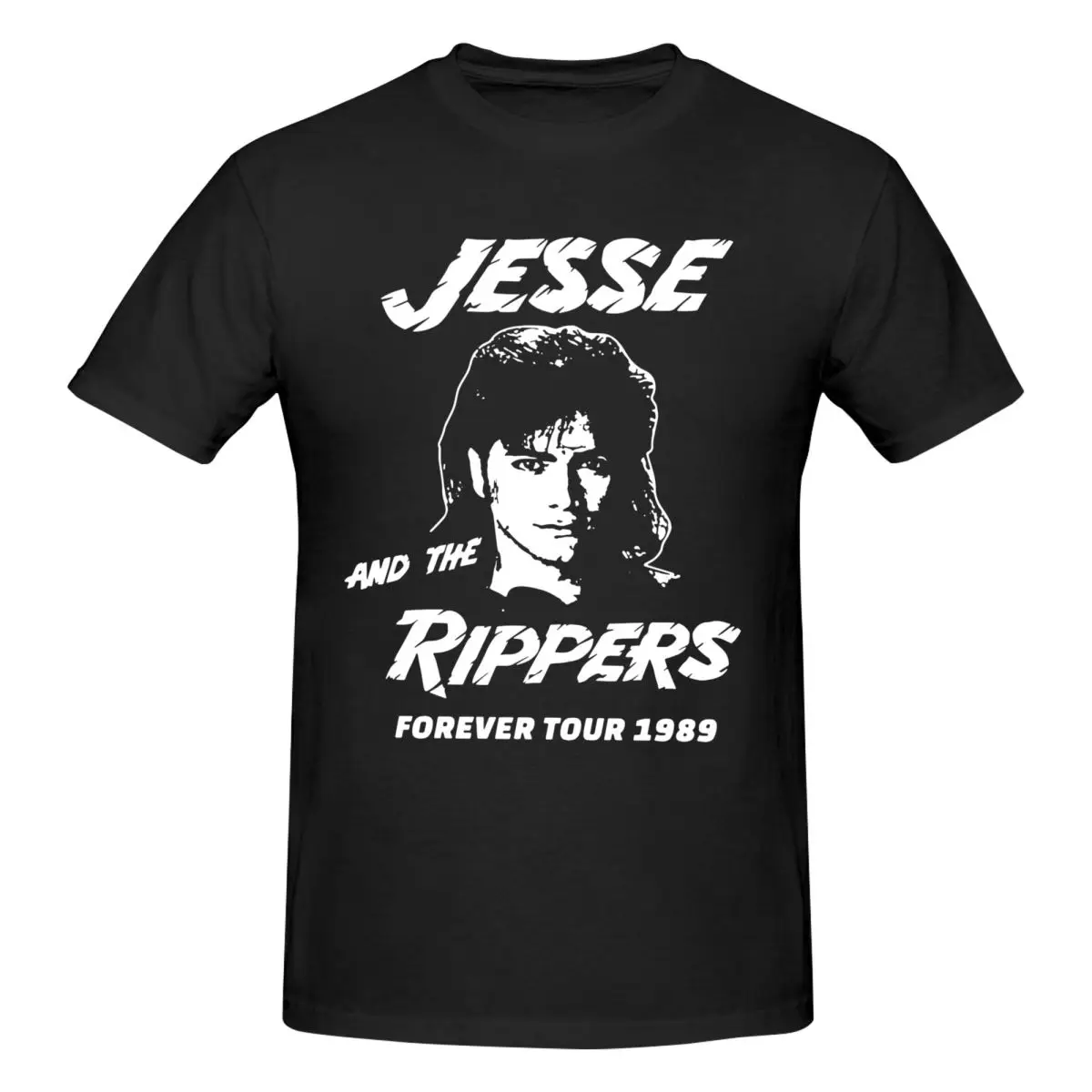 Men Fuller House Jesse And The Rippers Funny 90's T Shirt Streetwear Plus Size Cotton Custom Sleeve T-shirt