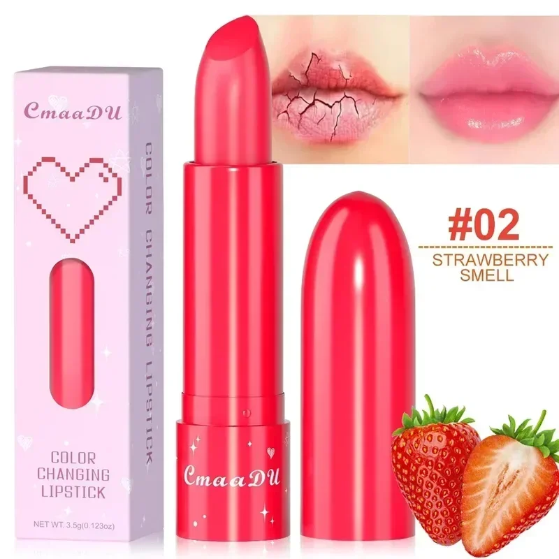 Geleia de cristal Bálsamo labial de frutas, hidratante duradouro, batons anti-secagem, reduzindo linhas labial, cuidados com lábios naturais, cosméticos