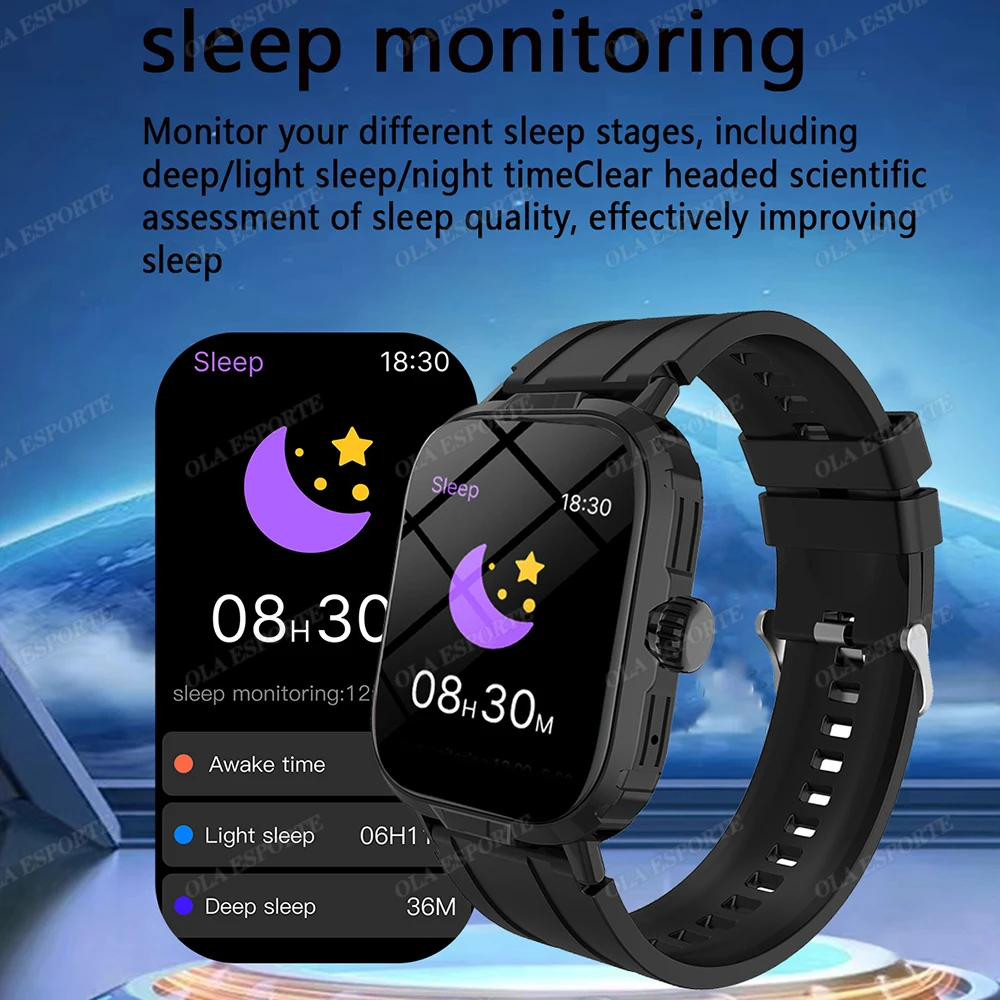 2025 Nuovo Militare Smartwatch Uomo Donna Sport All'aria Aperta Tracker Monitor di Salute IP68 Impermeabile HD Chiamata Bluetooth Astuto Della Vigilanza 2025