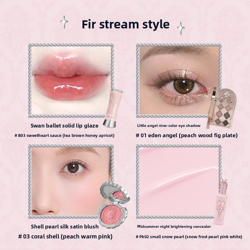 Flower Knows Makeup Set Lip Mud Highlighter Powder Blusher Eye Shadow Professional Makeup Gift Kit for Girl Cosmetics Full Set