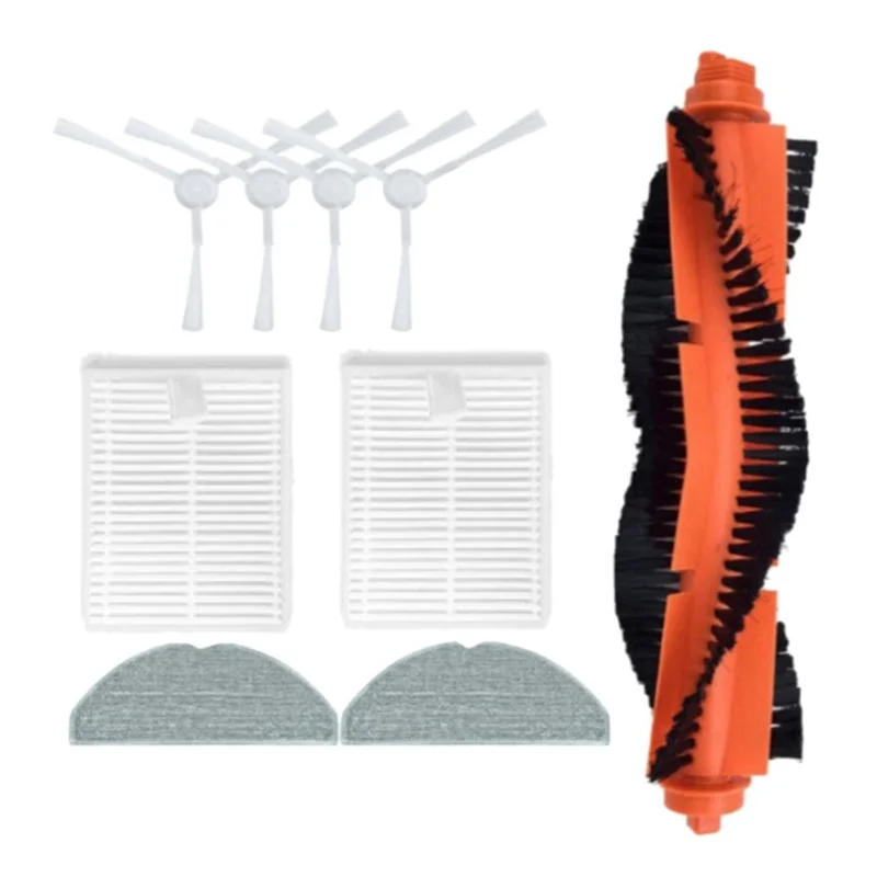 

【Минималистичный】18 шт. запасные части для робота-пылесоса Xiaomi E10 E12 B112, аксессуары для пылесоса, основная боковая щетка, фильтр, швабра Clo