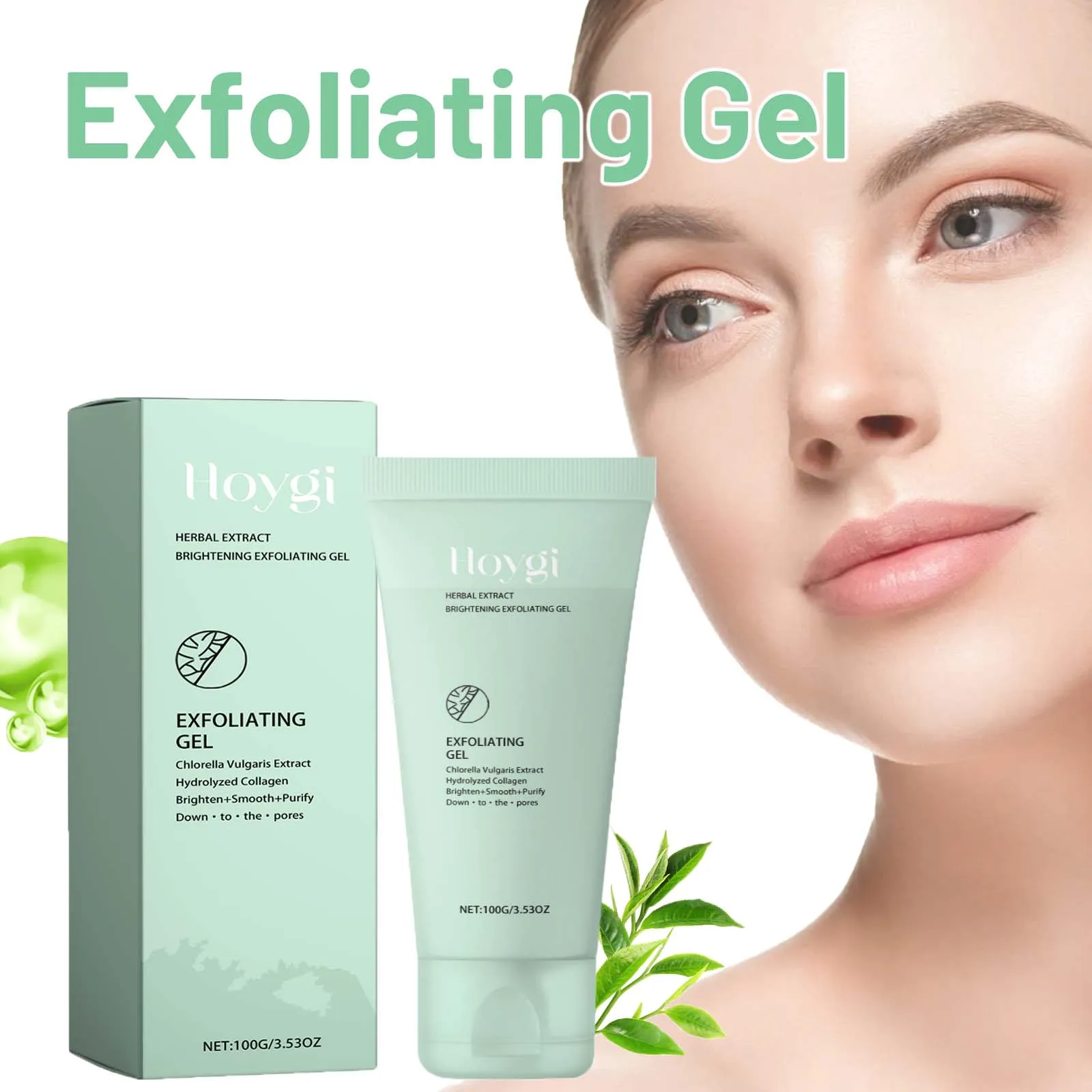 Face Exfoliating Gel Herbal Exfoliating Scrub Blackhead Remover Moisturizing Shrink Pores Brightening Exfoliator Peeling Gel