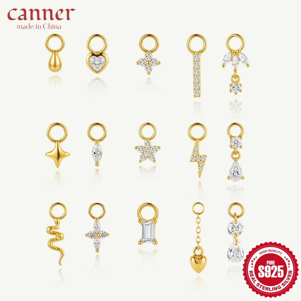 Canner 925 Sterling Silver Piercing Stud Earring  Dainty Ear Piercing Jewelry Accessorie  Minimalist Ear Stack Charms for Women
