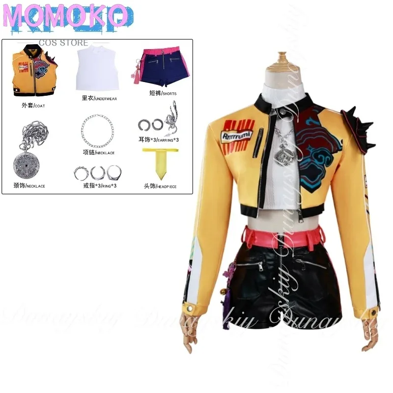 

CyKPop Охотники на демонов Фильм Зои Руми Мира Косплей Три персонажа с красочными поющими костюмами Косплей Костюм полный Су