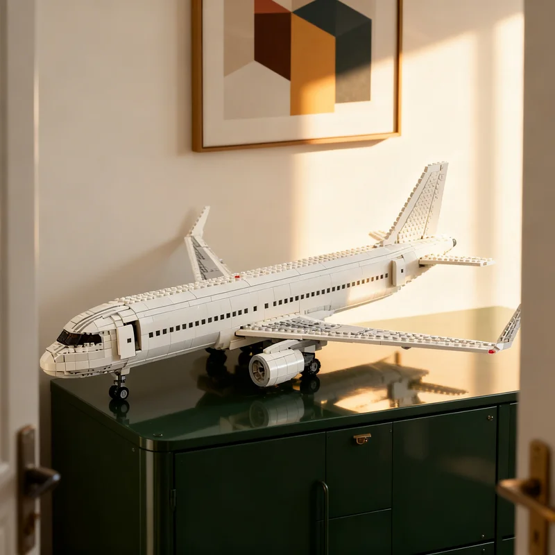 

8006 деталей MOC Airbus A320: Модель городской авиалинии для сборки, конструктор, рождественский подарок, креативная идея для самостоятельной сборки, игрушка для детей