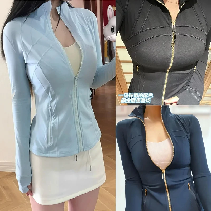 

2026 Yoga Clothes Jacket Spring Autumn and Winter Top Running Fitness Stand-up Collar Tight Sports