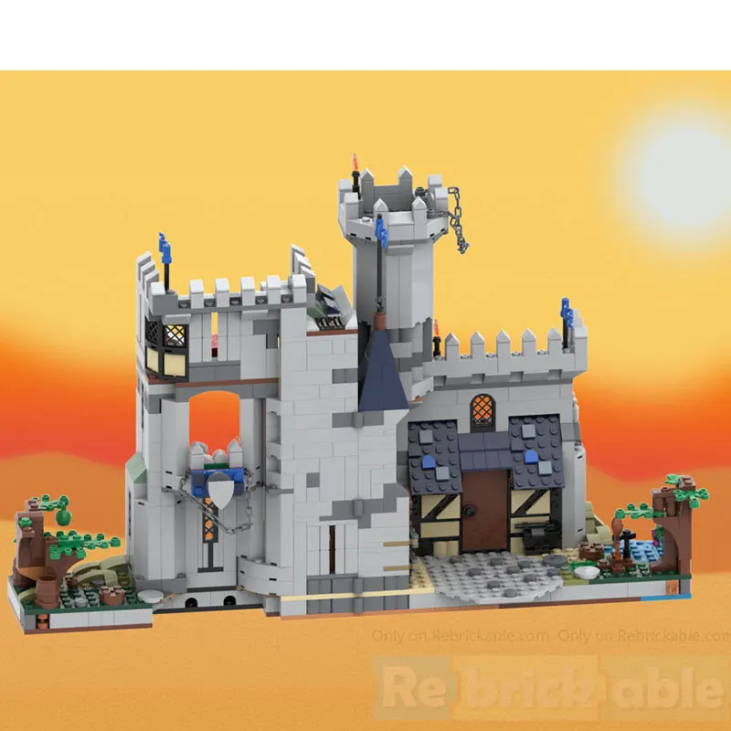 MOC Building Block Medieval Book Nook Architecture Model Brick Particle Creative Educationve Education Christmas Gift 944PCS