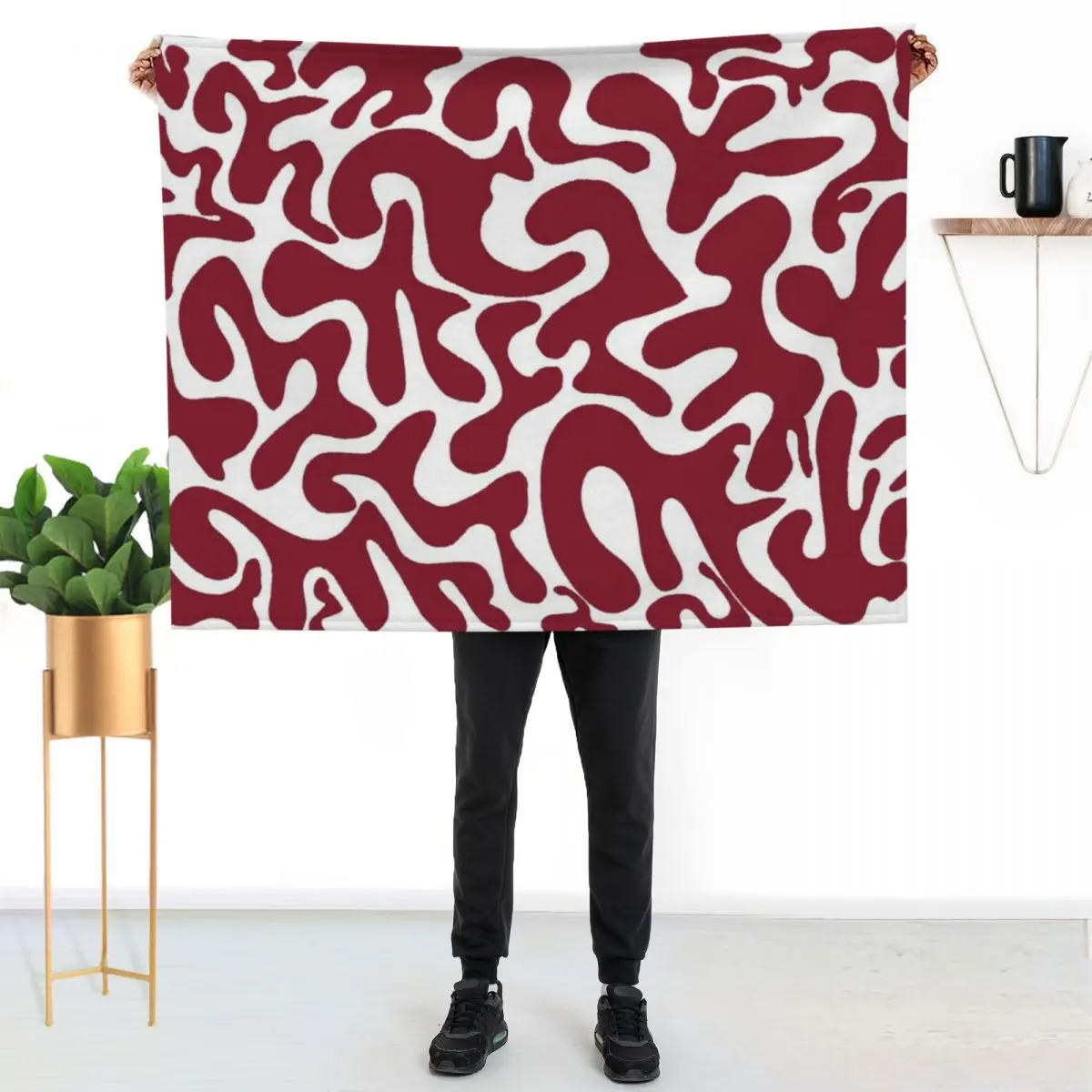 Figures Maroon Throw Blanket valentine gift ideas Thermals For Travel Soft Big Bed covers Designers Nap Blankets