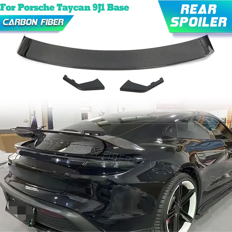 

Full Carbon Fiber Car Rear Trunk Spoiler Wings for Porsche Taycan 9J1 Base 4S Sedan 2019-2025 Racing Rear Spoiler Boot Wing Lip
