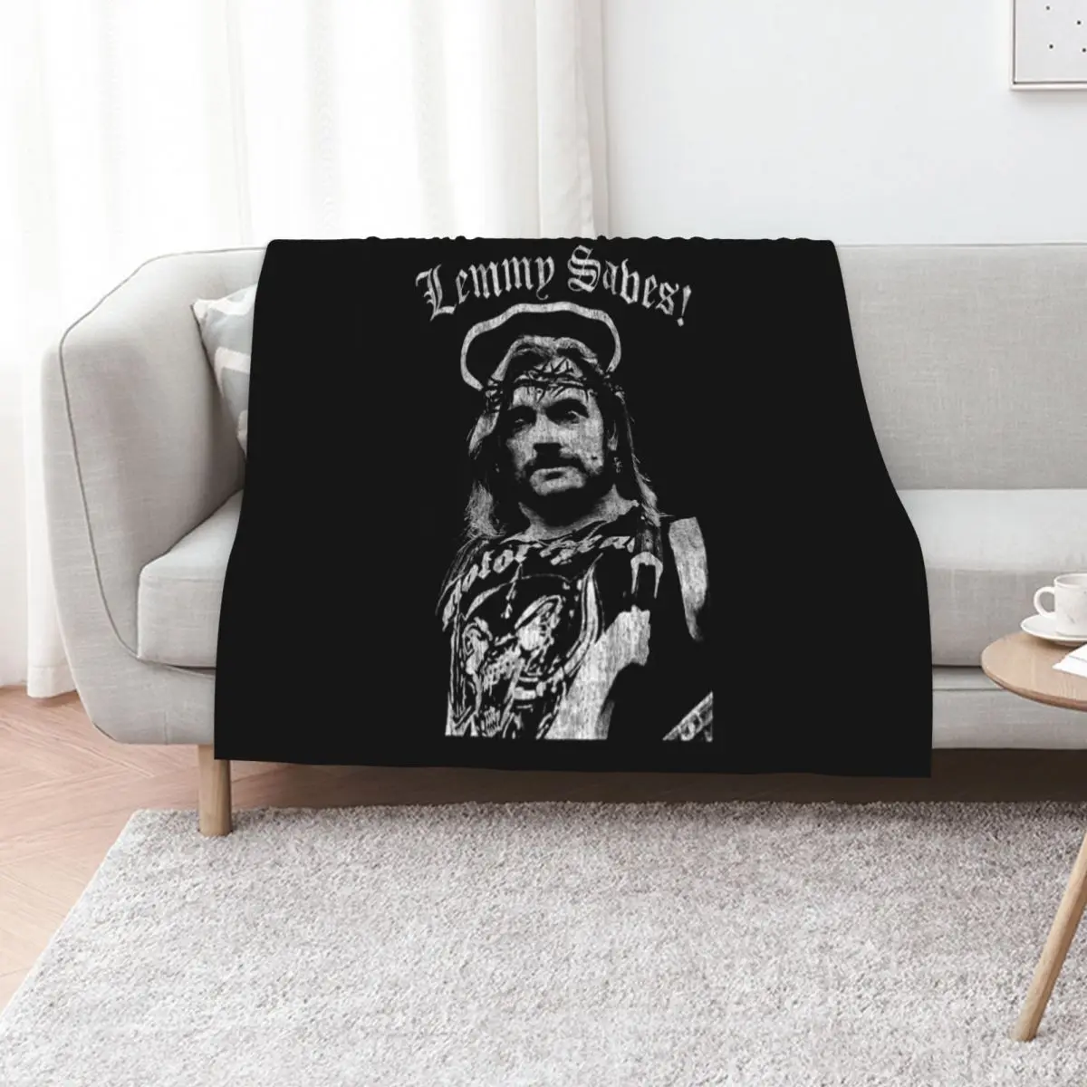 Lemmy Kilmister T-ShirtLemmy - Distressed Throw Blanket Soft Home Decor Blanket for Couch Bedroom