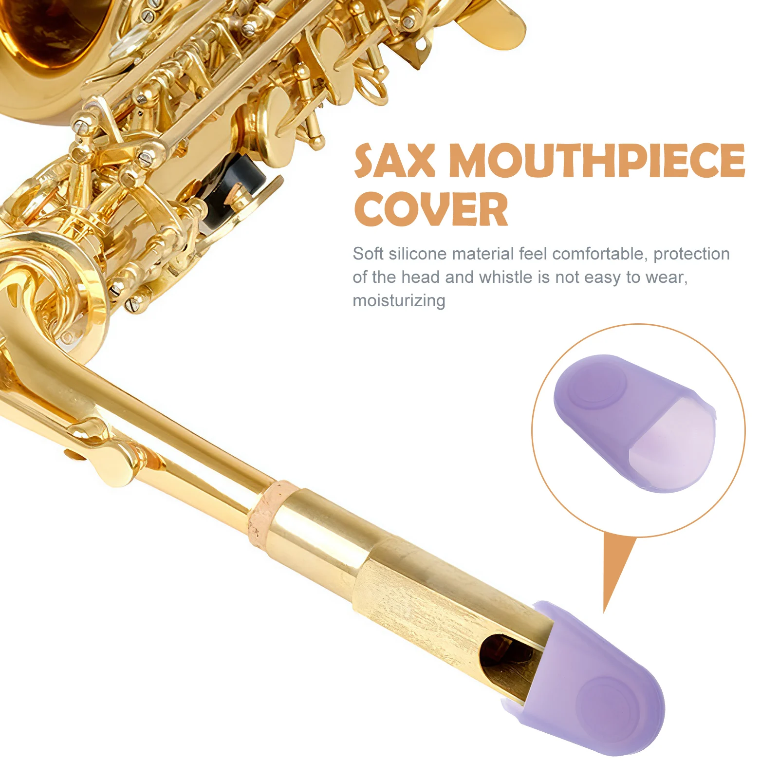 

Saxophone Mouthpiece Protective Cover Lightweight For Sax Clarinet Flute Instrument Accessory Silicone Case