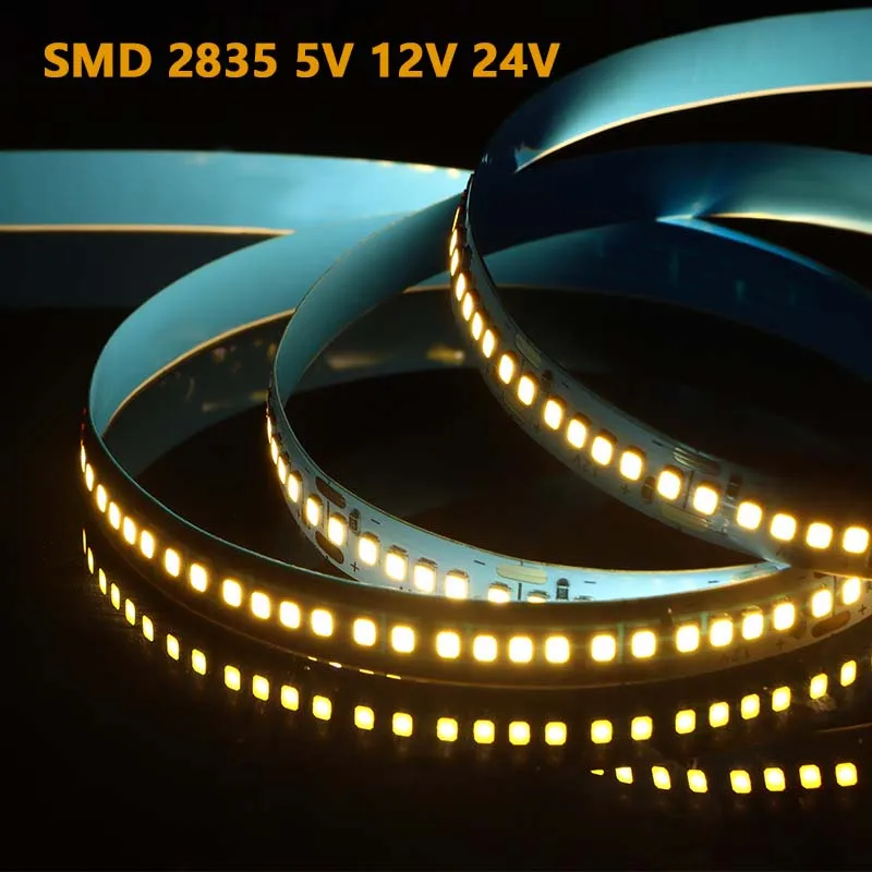 5m 5V 12V 24V Led Strip 2835 300/600/2400 Pixels Led Tape SMD 3528 Fiexible Light Bar Strip Under Cabinet Lighting Backlight
