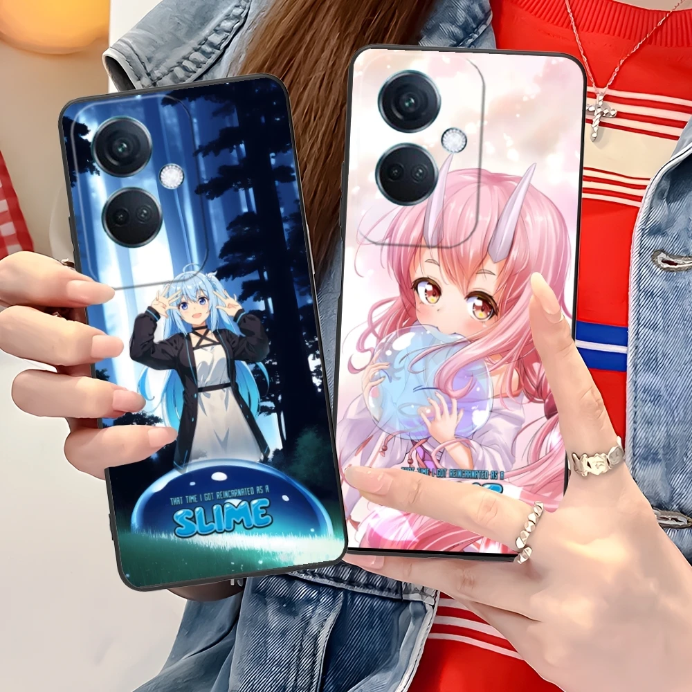 Slime Tensura Rimuru Mobile Phone Case for OPPO Find X5 X3 X2 A93 Reno 8 7 Pro A74 A72 A53 Black Soft Phone Cover Shell