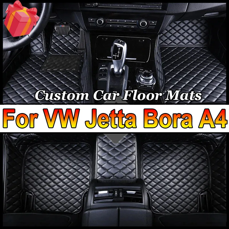 

Car Floor Mats For Volkswagen VW Jetta Bora A4 1999~2004 Rug Carpet Auto Interior Parts Pad Luxury Leather Mat Car Accessories