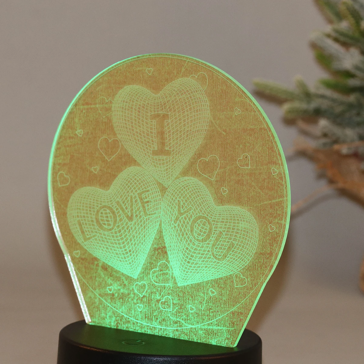 

3D LED Love Night Light 7 Colors Changing USB Desk Lamp for Bedroom Kids Adults Valentine Decor Table Lamp Night Lights