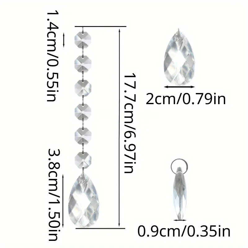 5pcs, Crystal Pendant Christmas Tree Decoration Wedding Party Decoration Home Door Curtain Table Lamp Decoration