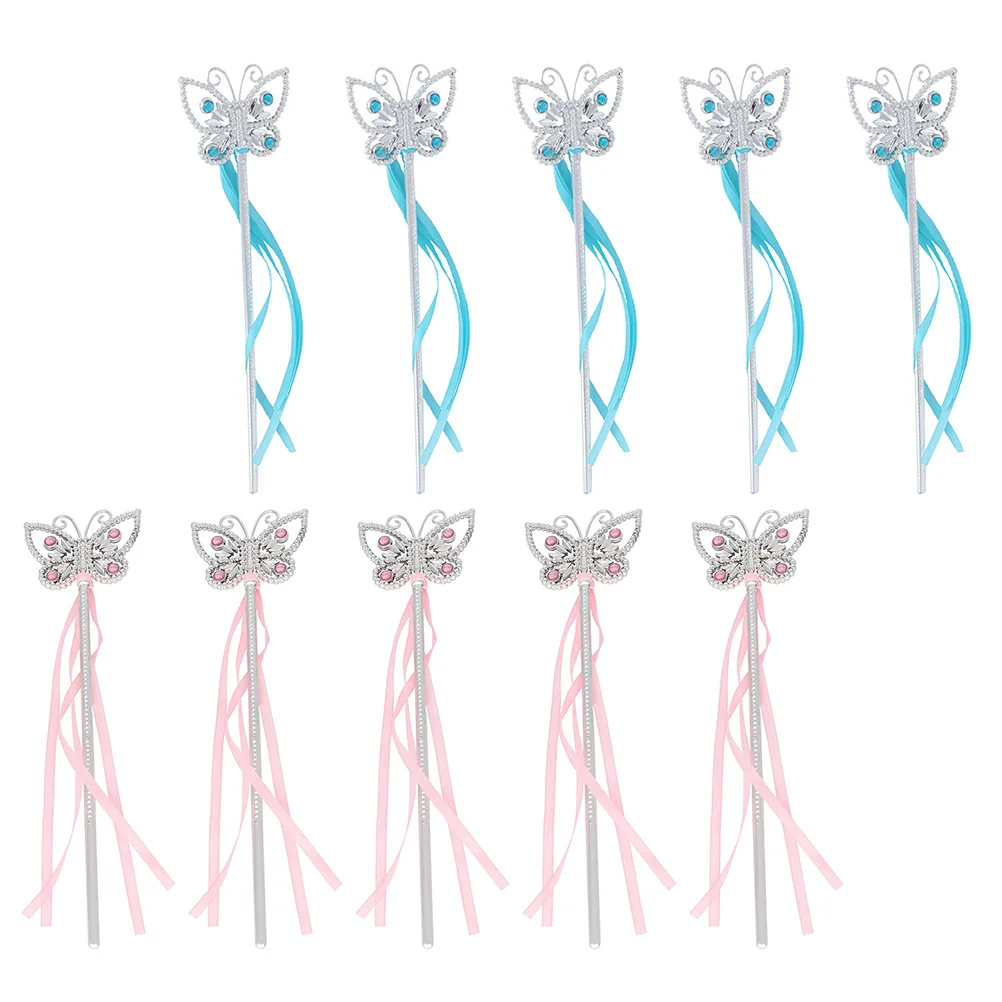 10 قطع من أعواد الجنية على شكل فراشة آمنة وخفيفة الوزن لحفلات أعياد الميلاد وإكسسوارات أزياء للفتيات وشريط خرافي، #1