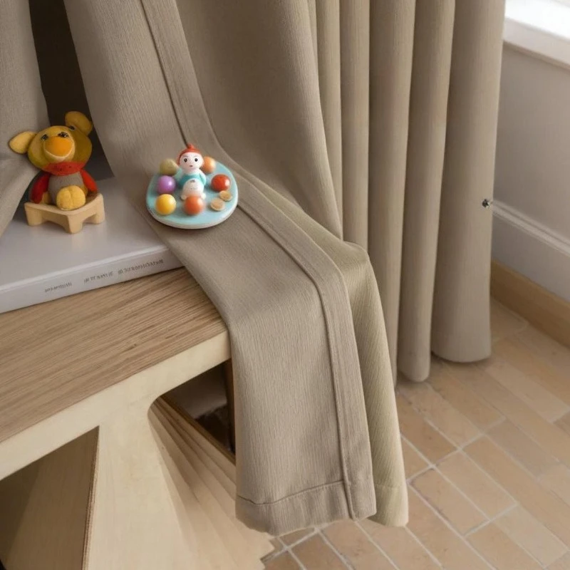

Double-sided Chenille Extraordinary Master Maillard Retro Modern Simple Full Blackout Curtains High-end Sound Insulation