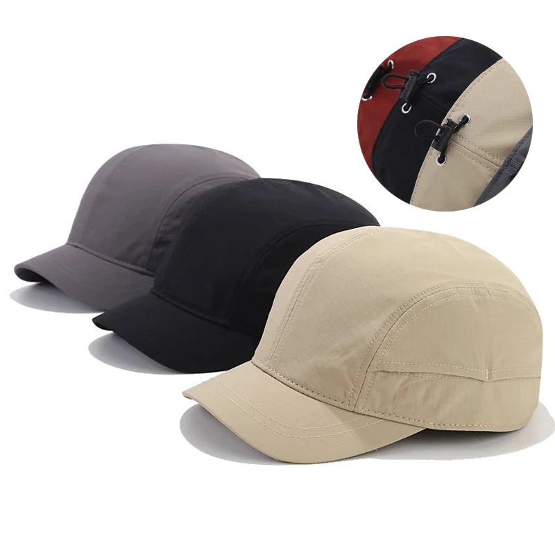 

Short Brim Hat Men's Japanese Thin Summer Sun Protection Peaked Cap Outdoor Quick-Drying Baseball Cap for Women