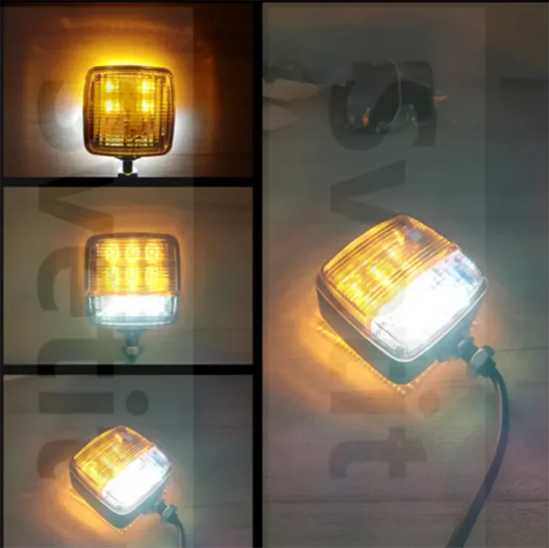 

2Pcs LED Forklift Light 12v-80v Tractor Turn Signal Motorcycle Direction Indicator Amber White Truck Trailer Position Lamp