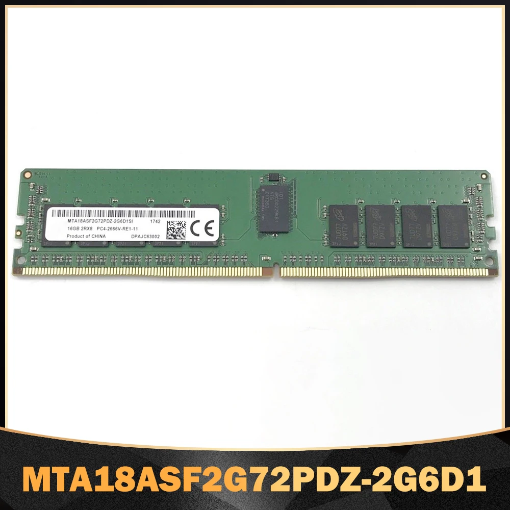 

1PCS 16GB 16G 2RX8 PC4-2666V DDR4 REG RAM For MT Memory MTA18ASF2G72PDZ-2G6D1