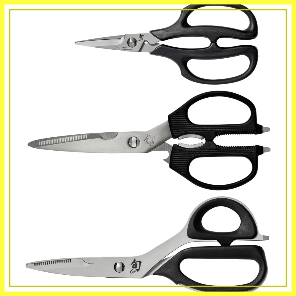 

3-Piece Kitchen Shear Set, Multi-Purpose, Herb & Heavy Duty Scissors, 420J2 Stainless Steel, Professional & Home Use