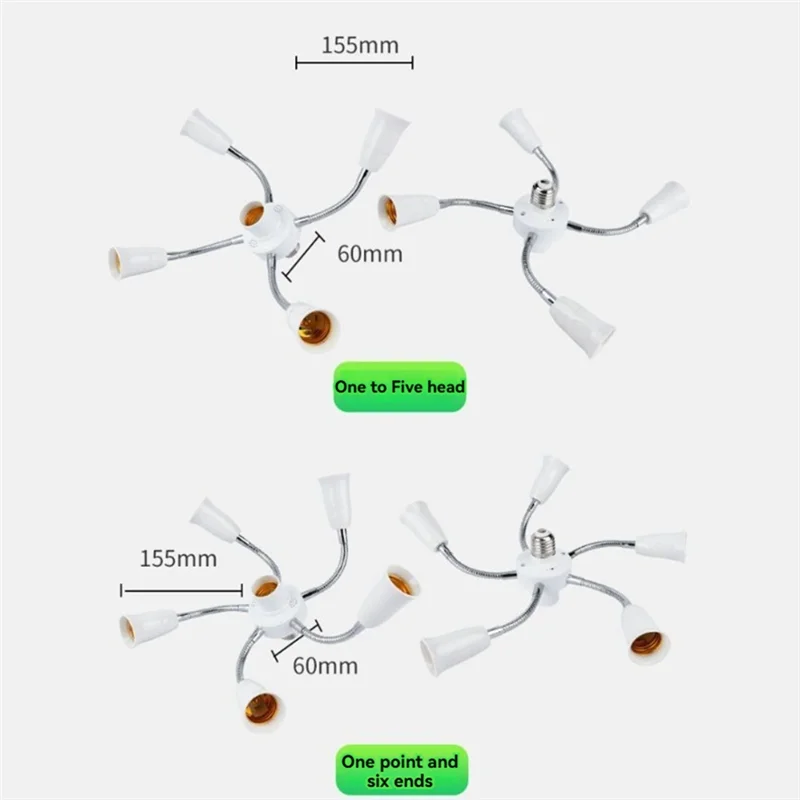 

AT44-E27 светодиодный адаптер для разветвителя лампы, регулируемый держатель для светильника, преобразователь розетки для домашнего офиса, выставок, держатель света, 3 головки
