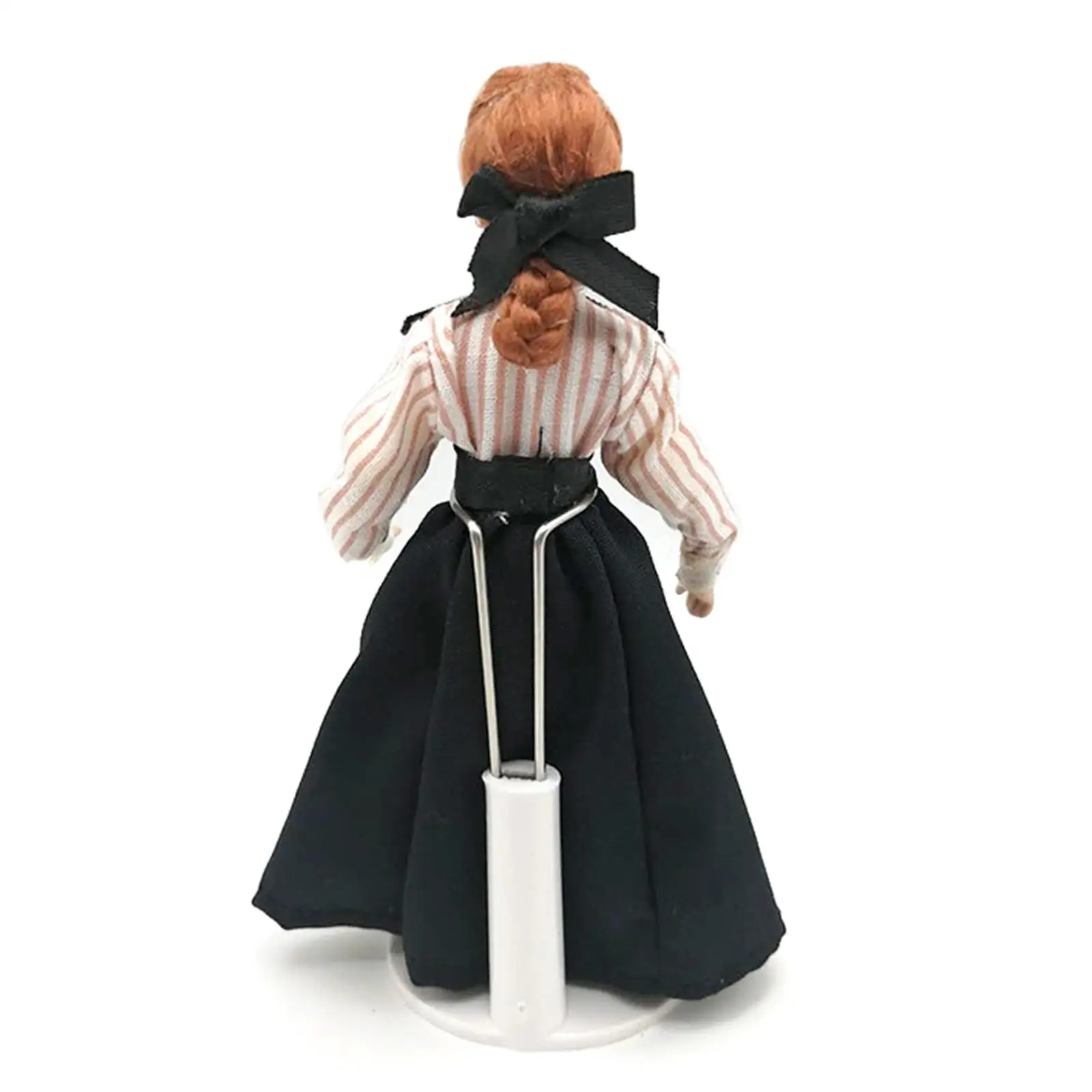 Dollhouse Accessories 1 12 Ceramic Woman Figure Miniature Craft Dollhouse Furniture Decor Desk Chair for Kids Bedroom Study Room
