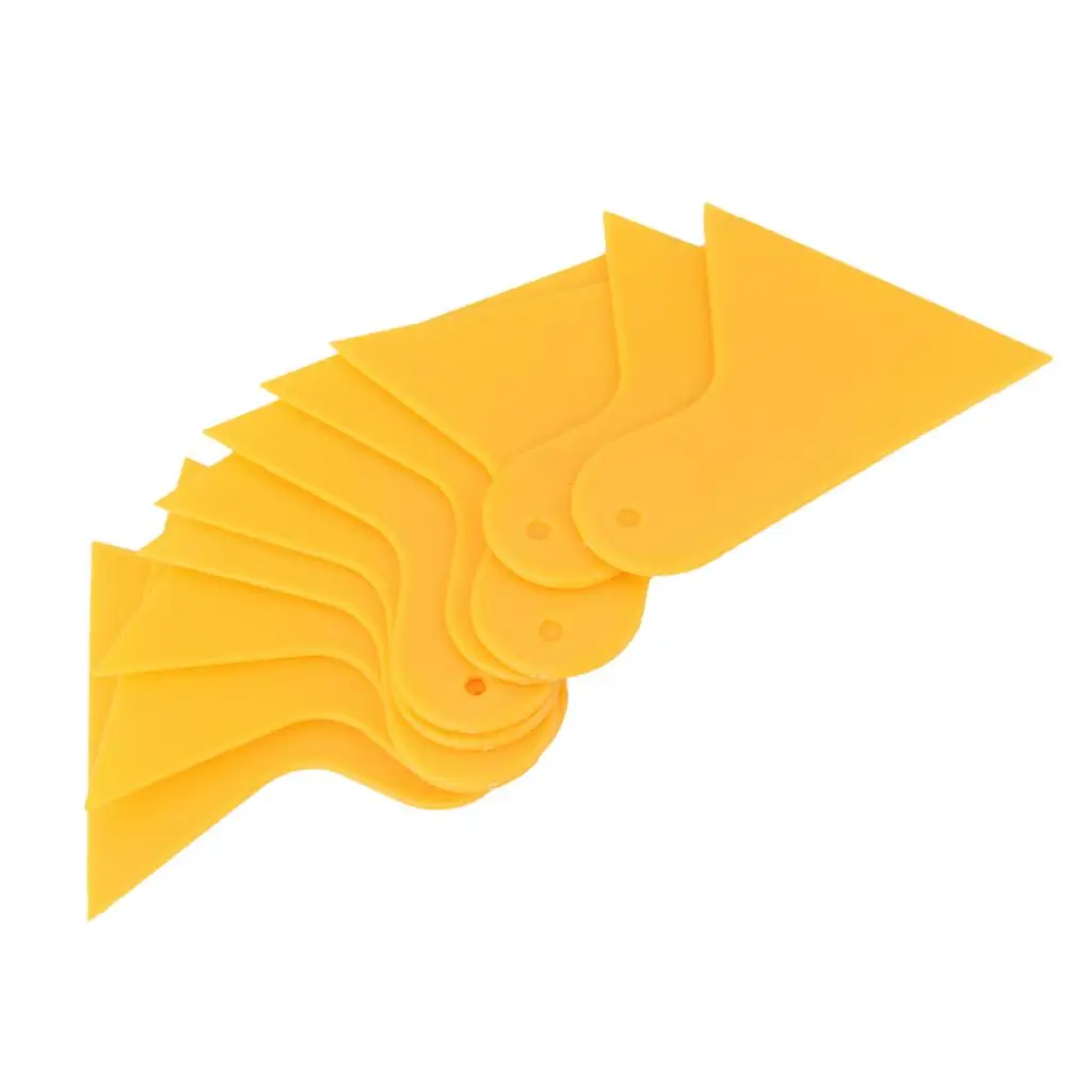 10Pcs Yellow Car Window Vinyl Wrap Film Sheet Squeegee Scraper Wrapping Tinter Tinting Tool for Carbon Fibre Vinyl Sheet