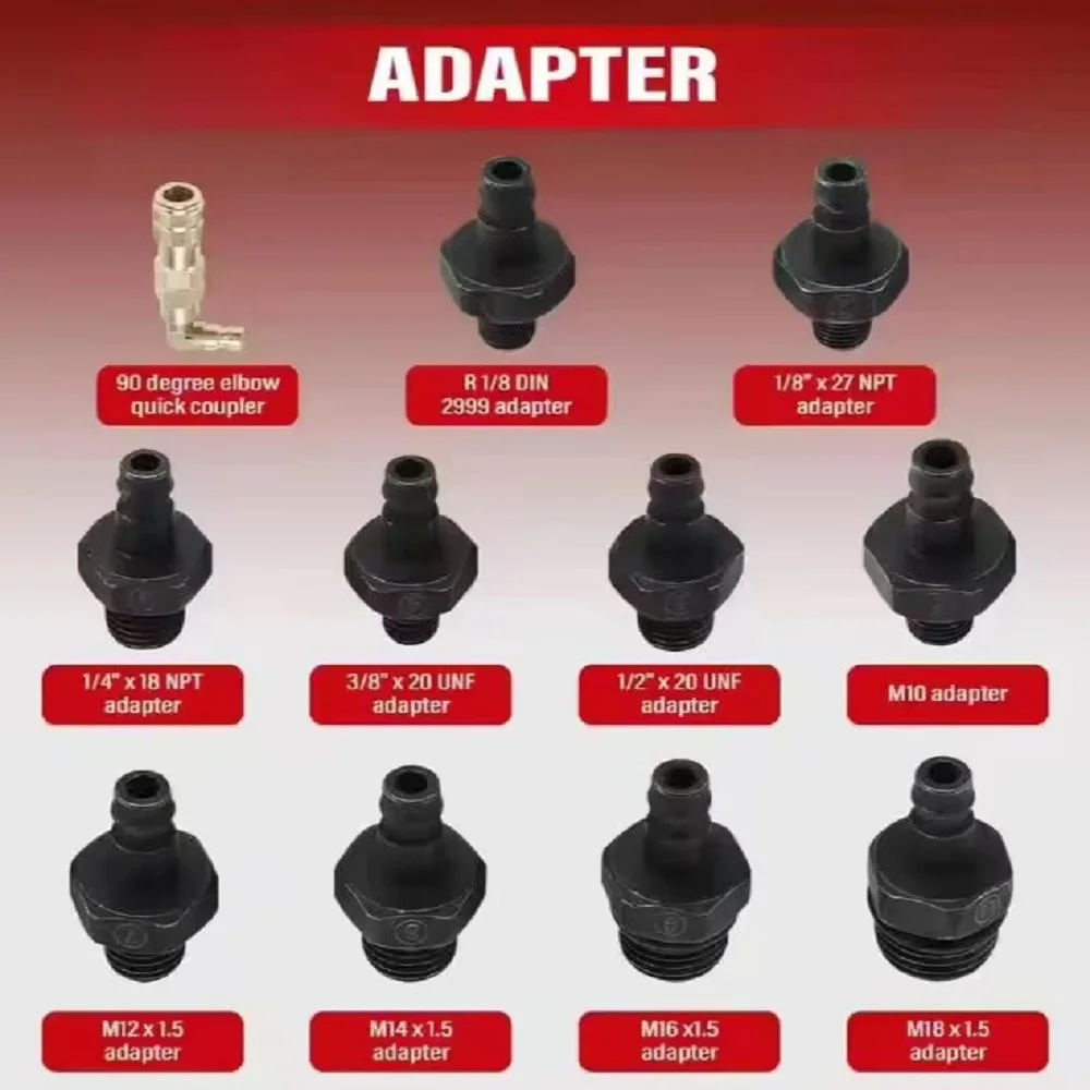 Комплект для измерения давления моторного масла, тестер, устройства предупреждения о низком масле, автомобильный гаражный инструмент, манометр, пакет