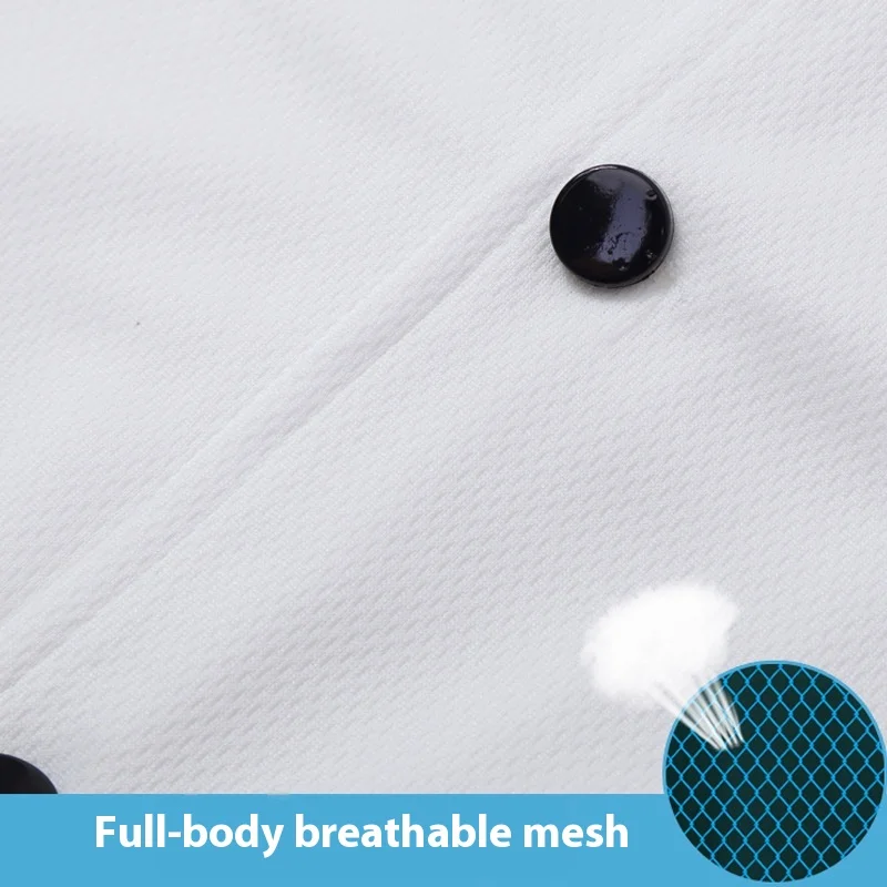 Full-body Breathable Net Chef's Work Clothes Short-sleeved Men's Summer Thin Ice Silk Cool Dining Hot Pot Kitchen Tools