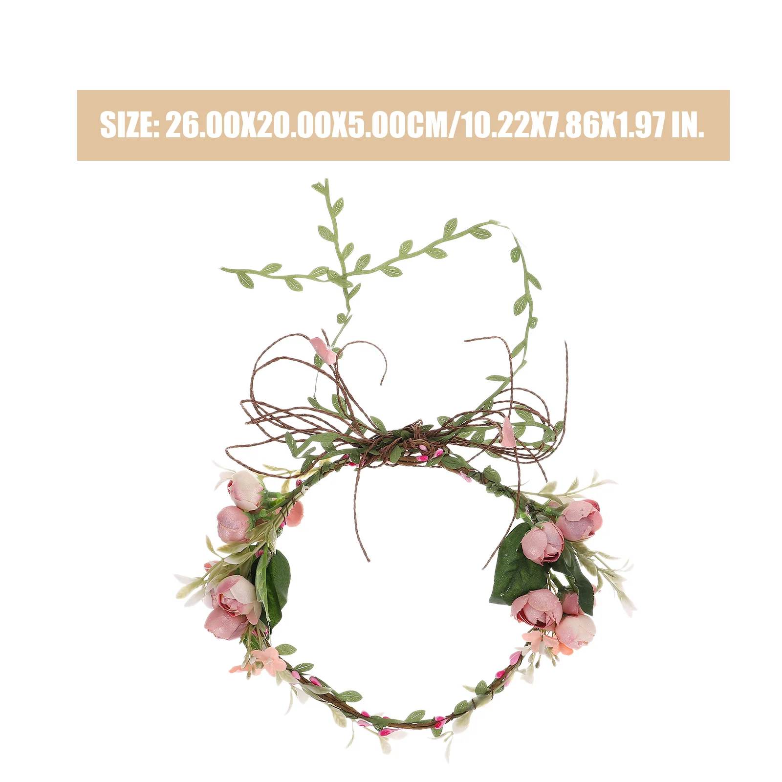 قطعة واحدة من عصابة رأس على شكل زهرة الورد الواقعية للنساء، غطاء رأس مزين بالزهور لحفلات الزفاف وأعياد الميلاد، ديكور العروس #1
