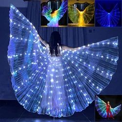 Women Stage Performance Belly Dance Isis Wings Accessories Led Isis Wings Costume Butterfly Wings For Adult Kids Carnival Stage