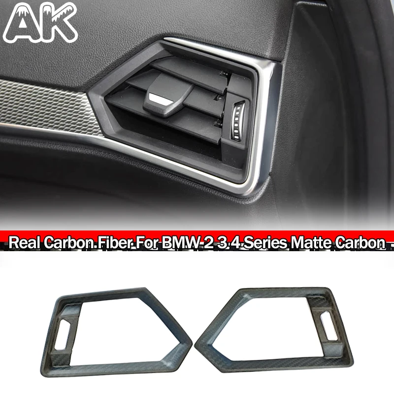 

For BMW 2 3 4 Series G42 G20 G21 G28 G22 M2 G87 M3 G80 M4 G82 G83 20-25 Real Carbon Fiber Car Side Air Conditioning Vent Outlet