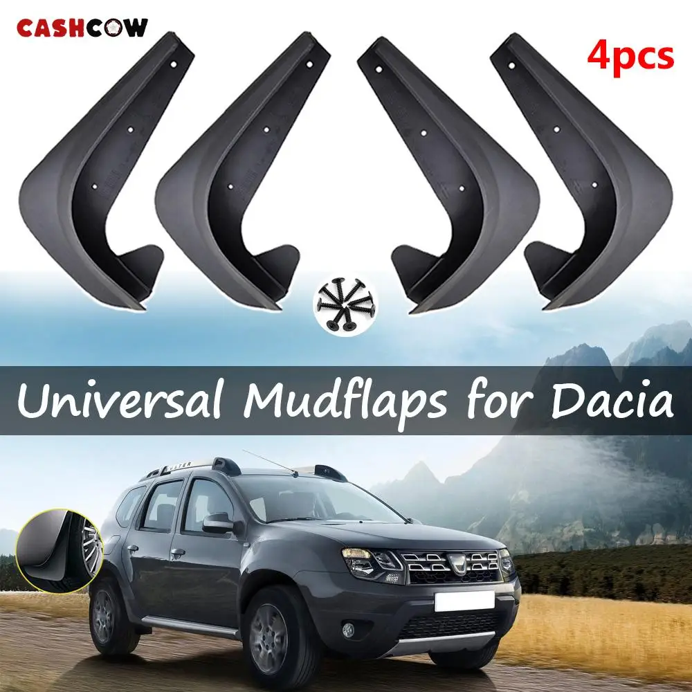 4pcs Universal Mud Flaps Mudflaps Splash Guards Mudguards Front Rear For Dacia Dokker Duster Lodgy Logan Sandero Stepway Nova