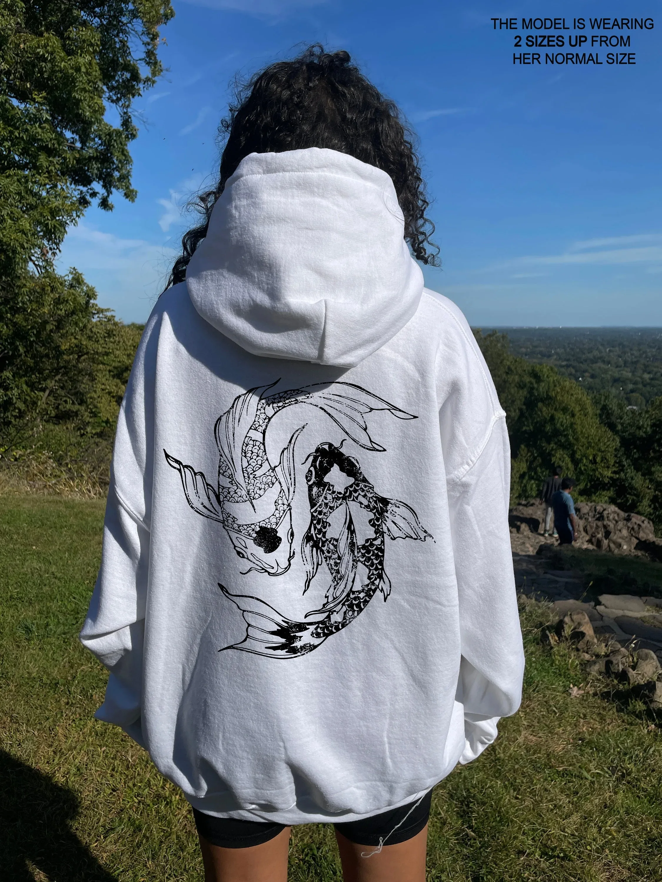 

Autumn and Winter Style Eastern - Inspired Koi Cotton Hoodie Eastern - Inspired Koi Hoodie Fish of Tranquility and Artistry