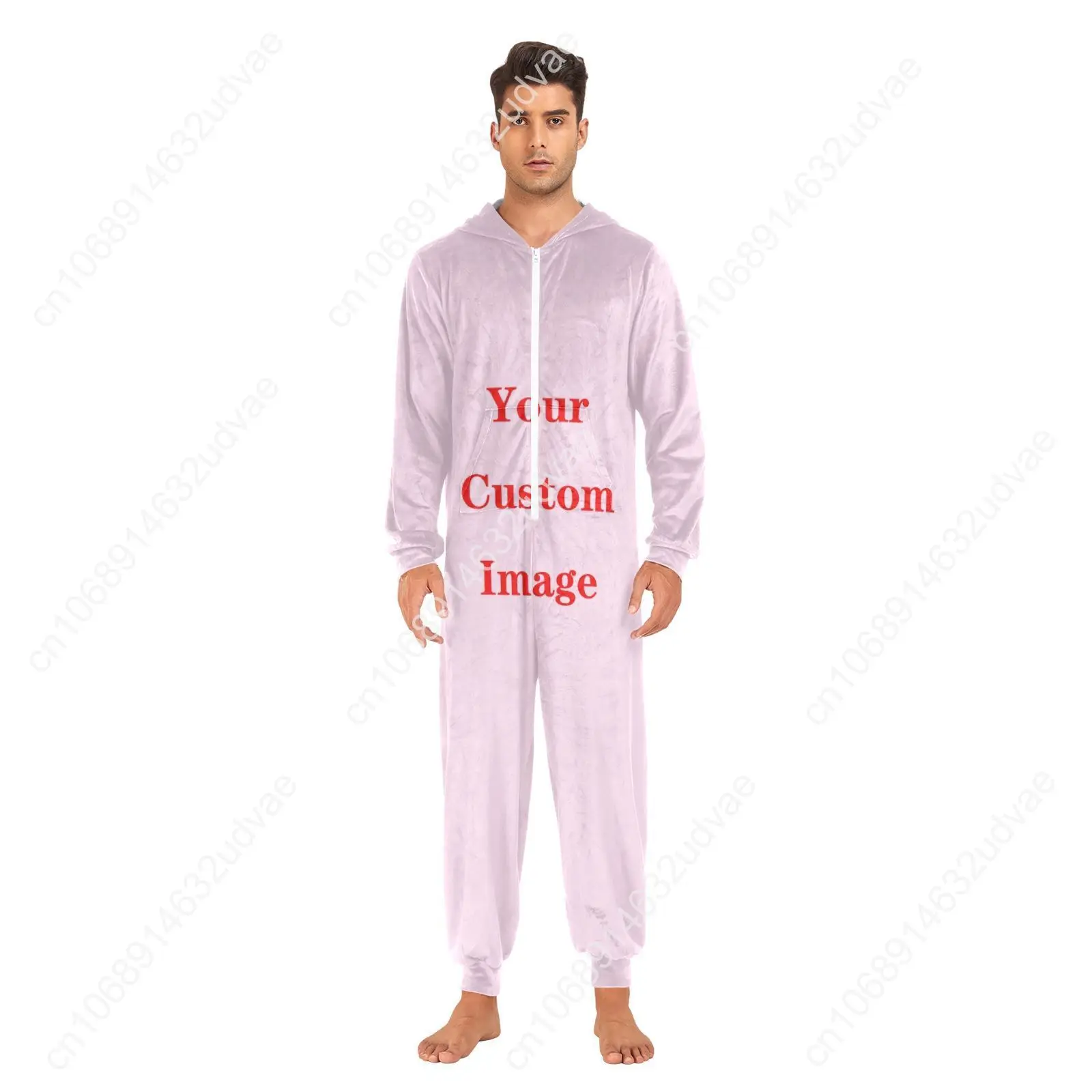 Home Couples Pajamas Sets Women Winter Customizing images Onesies Men One Piece Cosplay Costume Suit Sleepwear Flannel Pijamas