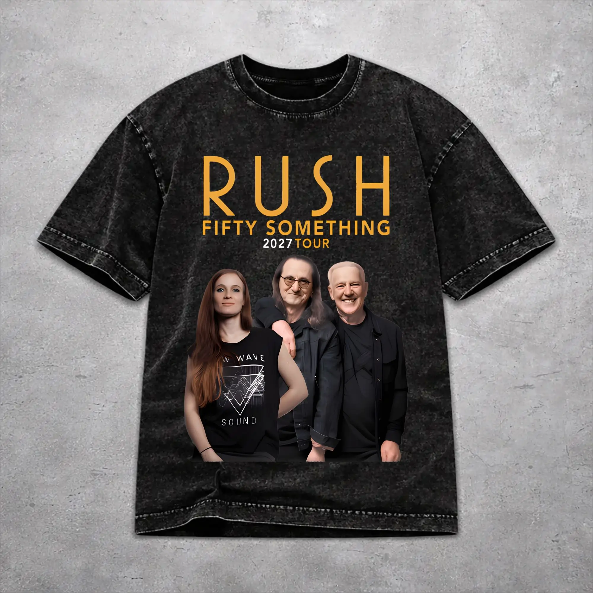 Men Women Vintage Washed T-shirts Rush Band Fifty Something Tour 2026 Print Shirt Apparel Harajuku  Tees Tops