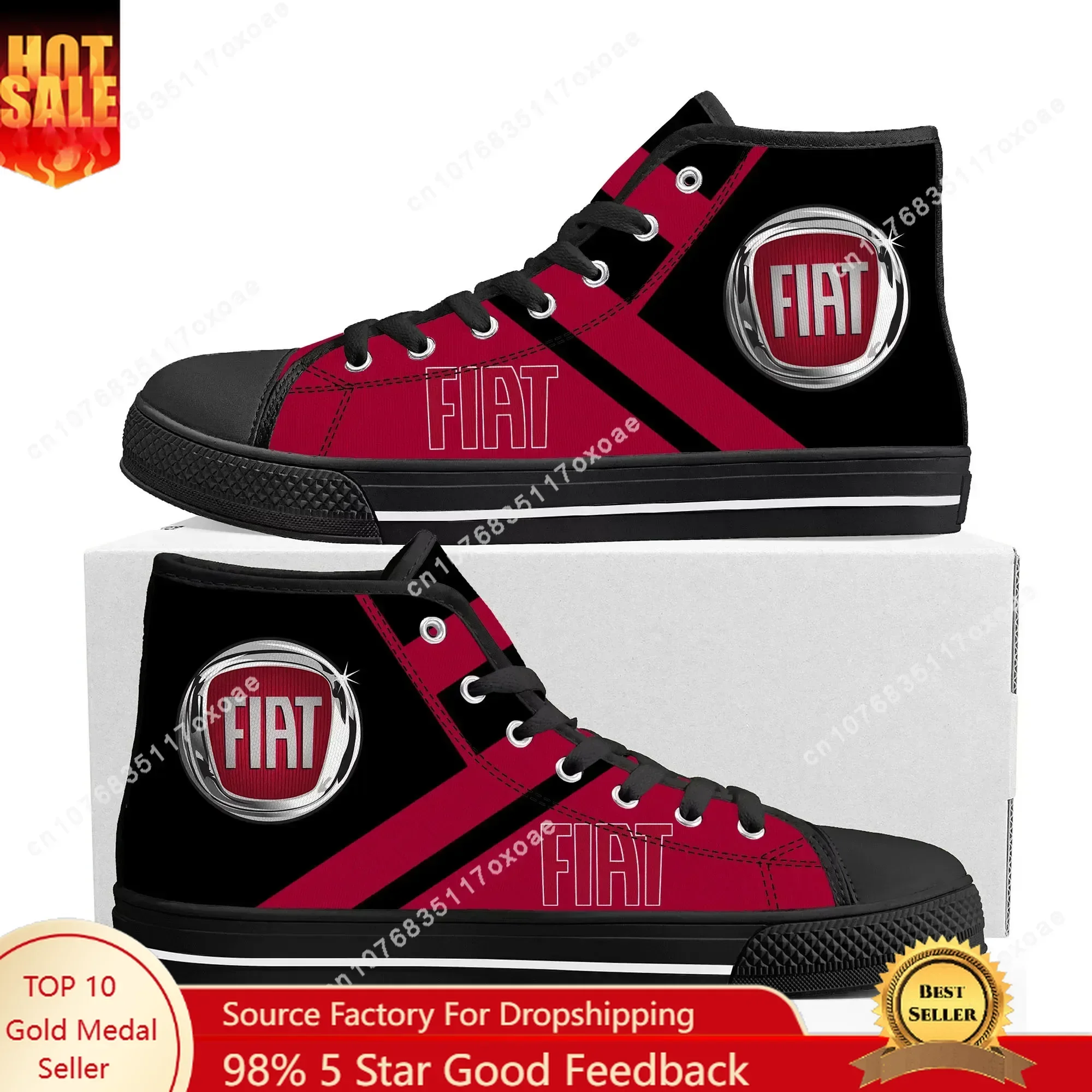 

Fiat Shoes High Top Sneakers Mens Womens Teenager High Quality Canvas Sneaker couple Casual Shoe Customize Shoes