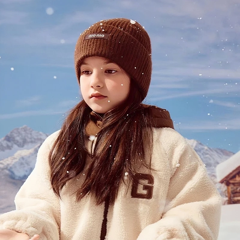 Bonnet décontracté coréen pour enfants, casquettes pour bébés garçons et filles, bonnet chaud pour tout-petits, document solide, mode, automne et hiver