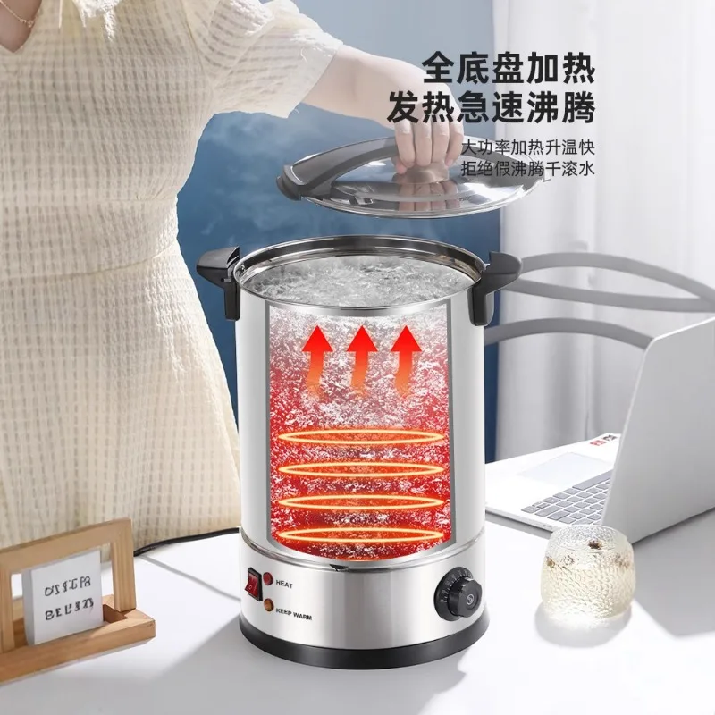 Electric Portable Coffee Maker Machine-Large Percolator Pot Dispenser Double-Wall Stainless Steel Capacity Quick Brewing