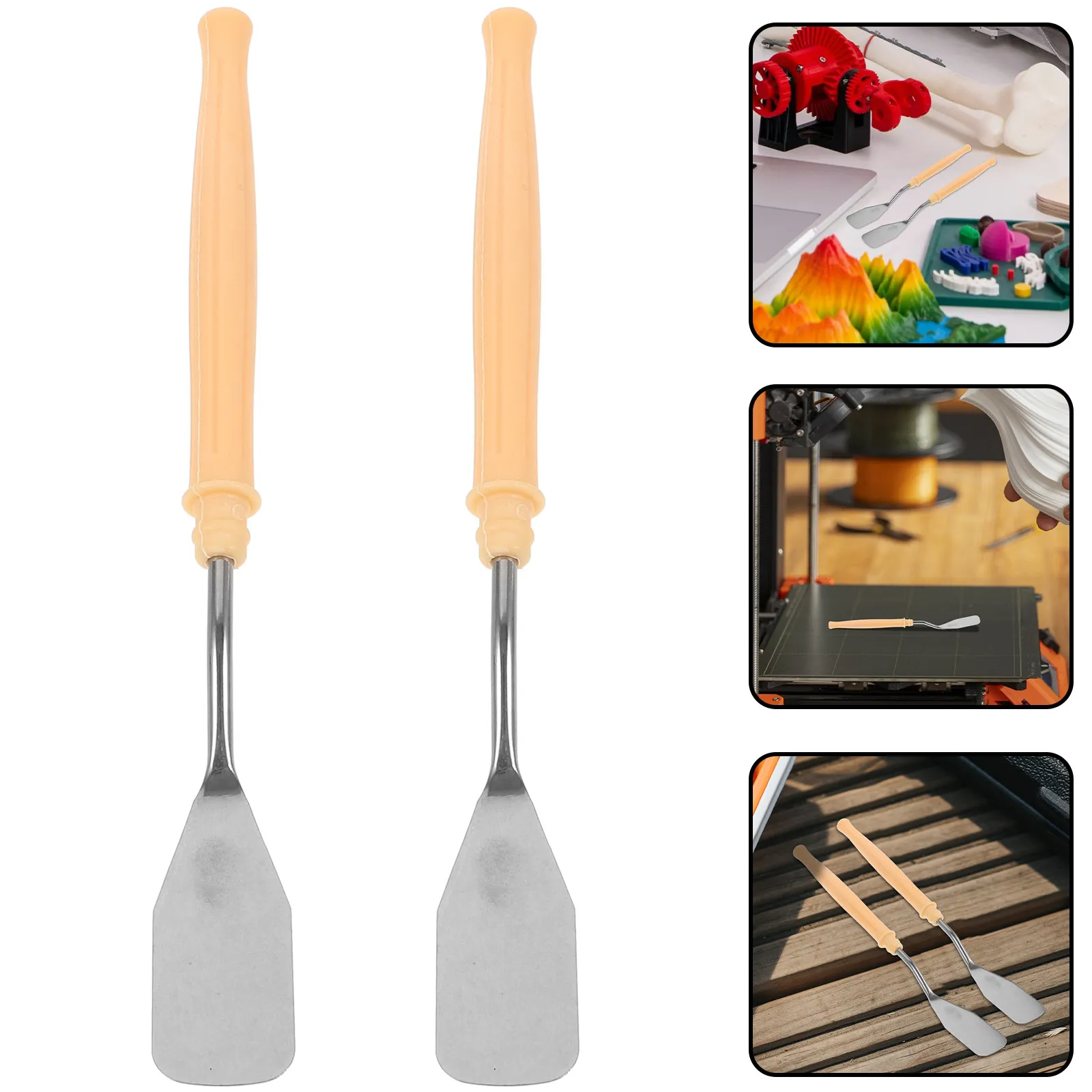 

2Pcs Printing Pen Shovel 3D Printer Tool Kit Essential Remover for Nozzle Cleaning Small Parts Maintenance Compact Reliable