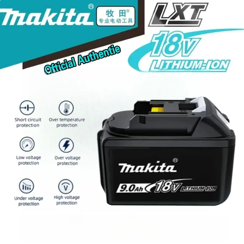 

Оригинальная мощная батарея для инструментов Makita 18 В 9 Ач + зарядное устройство, аккумуляторная батарея Makita для BL1840 BL1830B BL1830B, аккумулятор для электроинструмента
