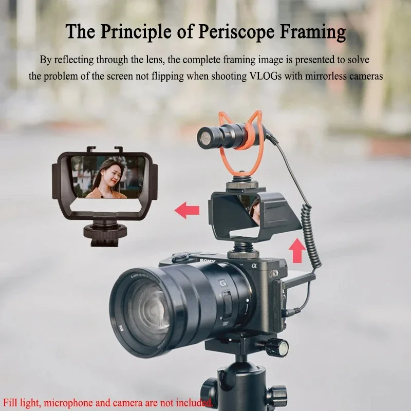 Selfie Mirror Viewer for Vlogging Sony A6000/A6300/A6500/A72/A73 Nikon Z6/Z7 Mirroless Cameras Accesorios for Photography