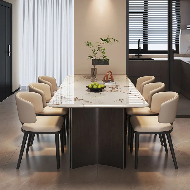 Modern Luxury Dining Table Kitchen Chairs Nordic Center Lounge Dining Table Writing Designer Mesas De Jantar Salon Furniture