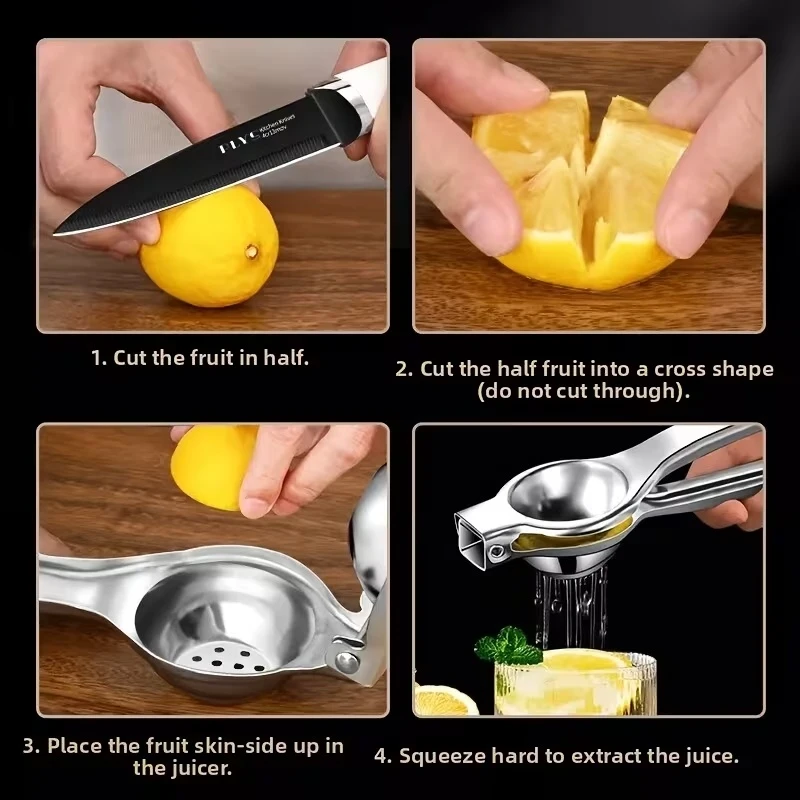Stainless Steel Hand Lemon Juicer for Orange Lime Easy Clean