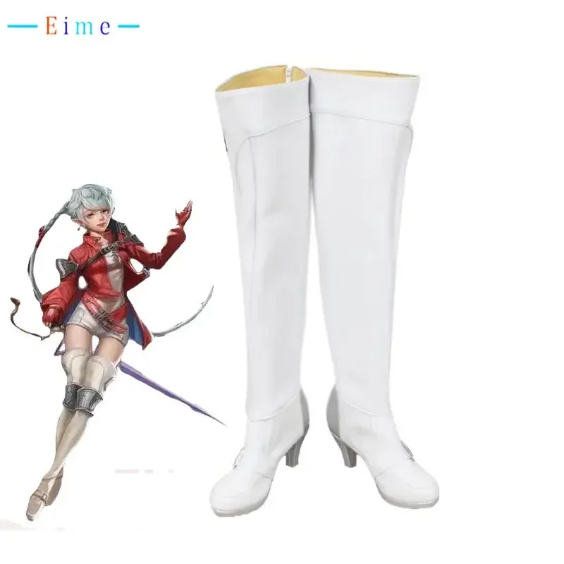 

Alisaie Leveilleur Cosplay Shoes Game FF14 Cosplay Prop High Heel PU Leather Shoes Halloween Carnival Boots Custom Made