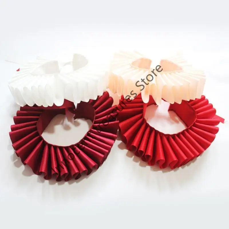 3XUA عصر النهضة الرقبة تكدرت طوق الرأس الرجعية حزام مهرج تأثيري الطبقات المختنق قلادة التفاف وشاح الفيكتوري هالوين