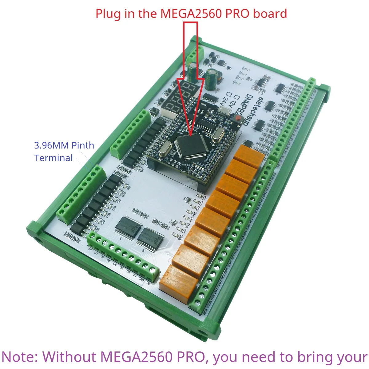 Imagem -06 - Multifunções Placa de Expansão Mega2560 Pro Coleção Adc Tensão Atual Npn Pnp Isolado di Relé Mos do para Arduino dc 12 24v