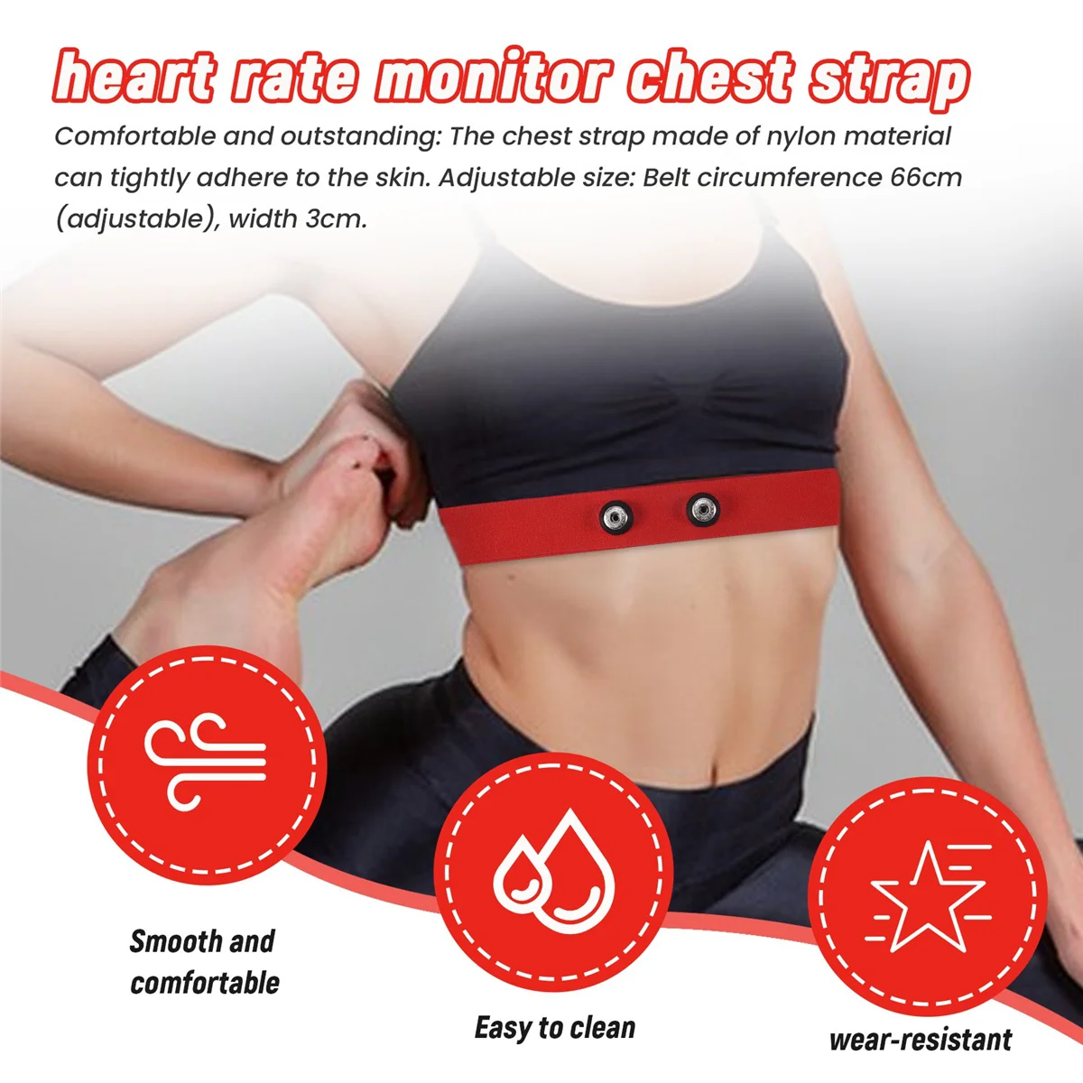 شريط بديل لحزام الصدر لمراقبة معدل ضربات القلب BVBV لـ Myzone